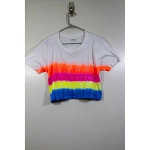 BLOOM + POP  SZ L Women’s Tie Dye Cropped T-shirt